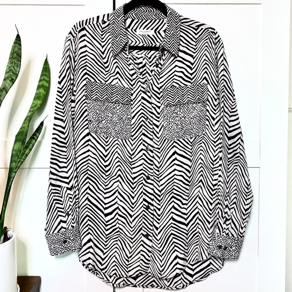EQUIPMENT Mixed Animal Print Silk Shirt - Picture 1 of 6